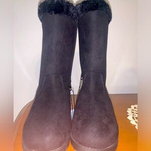 New with Tags! Cat&Jack Girls Tall Fur lined Black Boots